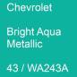 Preview: Chevrolet, Bright Aqua Metallic, 43 / WA243A.